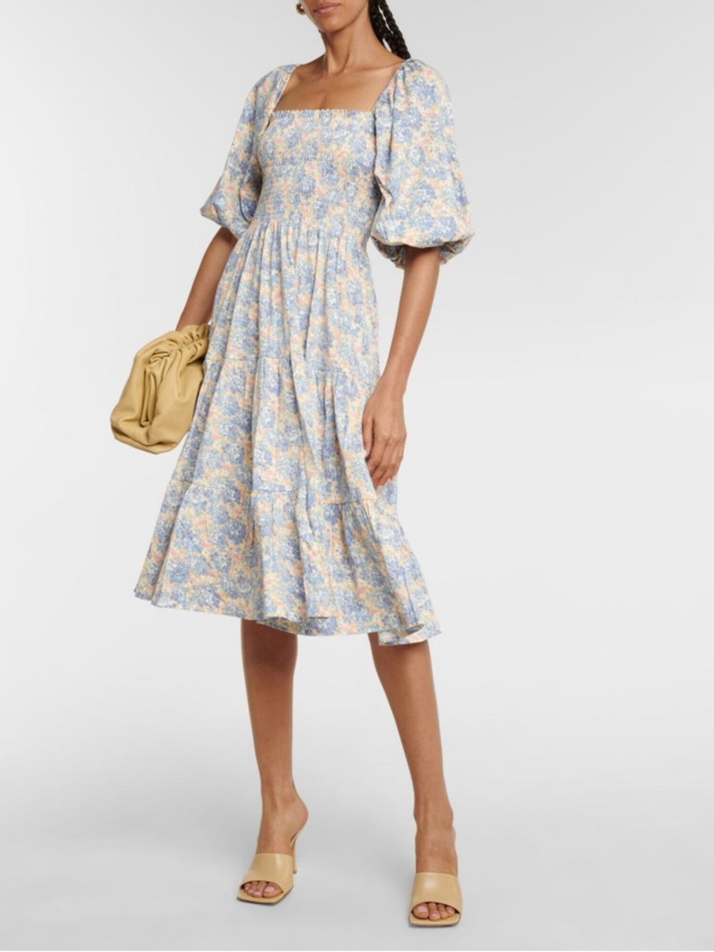 DENIM & SUPPLY Ralph Lauren Floral Smocked Maxi Dress XL Cottagecore 8970